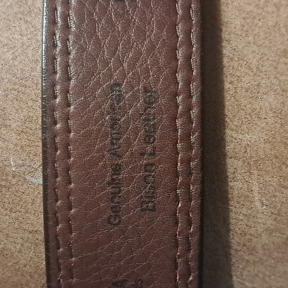 Lejon Men's Bison Leather Black Belt Made In America Sz 48 Western Cowboy Rustic - Picture 6 of 9